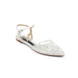 Badgley Mischka Carissa Pointed Toe Flat White